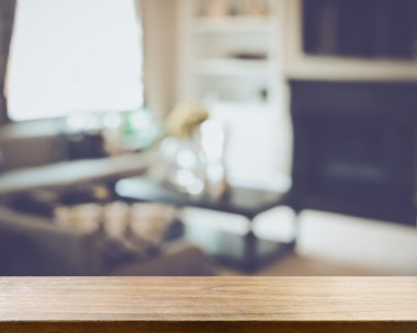 bulanık modern oturma odası 