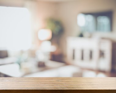 bulanık modern oturma odası 