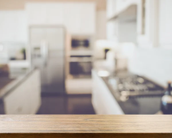 Rozmazané kuchyně moderní interiér — Stock fotografie