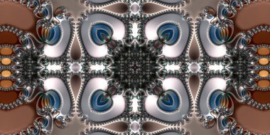 Özel sanat, benzersiz soyut tasarım, fraktal geometri