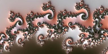 Özel sanat, benzersiz soyut tasarım, fraktal geometri