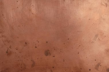 Oksitlenme noktaları olan bakır yüzey. Yansıma.