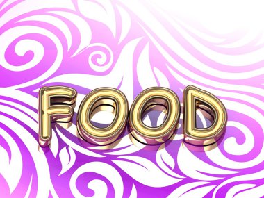 Gıda parlak renkli harfler güzel gül süsleme 