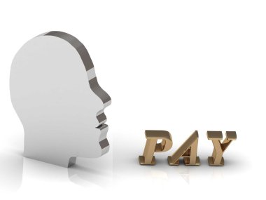 Parlak renkli harfler ve gümüş baş zihin ödemek 