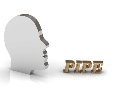 Parlak renkli harfler ve gümüş baş zihin boru 