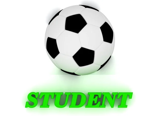 Student heldere volume brievenwoord, voetbal grote bal — Stockfoto