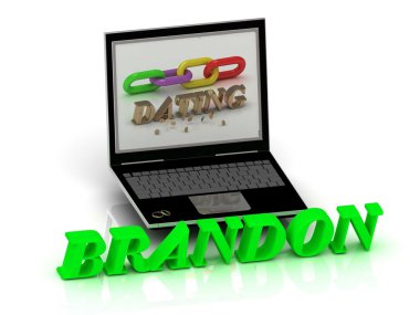 Brandon - Name ve aile parlak harfler defter yakınındaki 