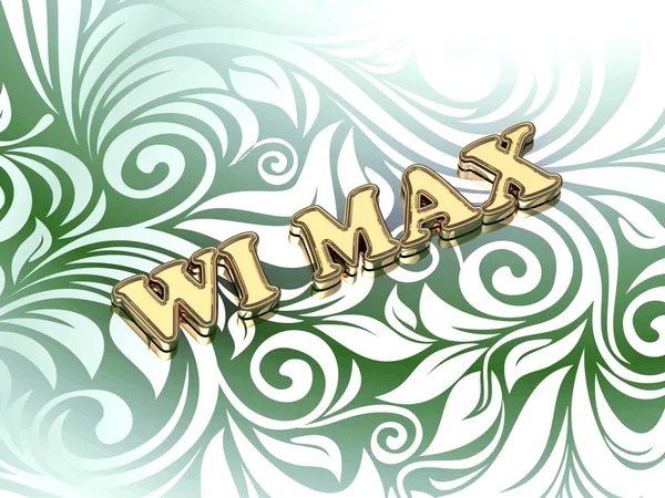 WI MAX letras de cor brilhante em verde agradável — Fotografia de Stock
