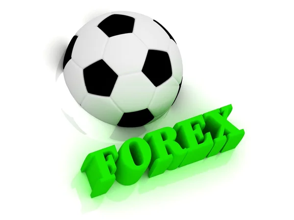 FOREX bright volume letter word, football half ball — Stock Photo, Image