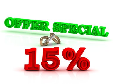 15 Persent teklif özel iş simge yeşil anahtar kelimeler 
