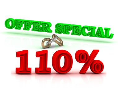 110 Persent teklif özel iş simge yeşil anahtar kelimeler 