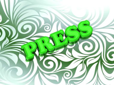 Parlak renkli harfler üzerinde güzel yeşil süs tuşuna basın. 