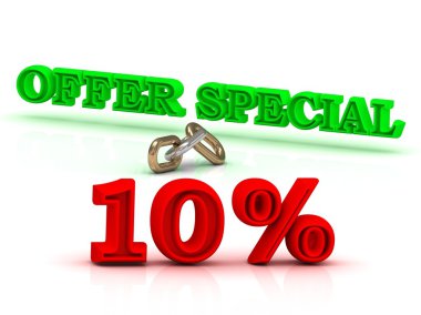 10 Persent teklif özel iş simge yeşil anahtar kelimeler 