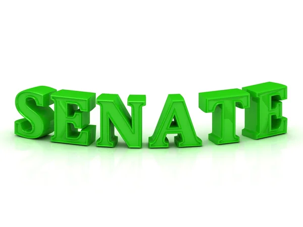 SENADO - letras verdes brillantes —  Fotos de Stock