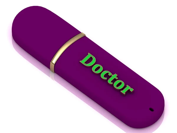 Doctor  - inscription bright volume letter on USB — Stock Photo, Image