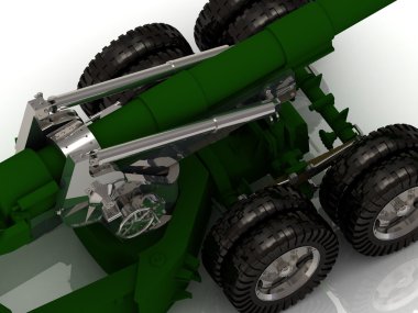 Savaş obüs göl kenarında