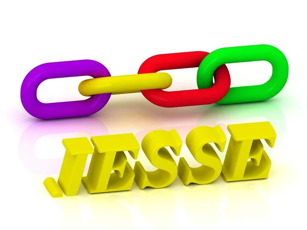 JESSE- Name and Family of bright yellow letters — Stock Photo, Image