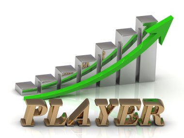 Oyuncu-yazıt altın harf ve grafik büyüme