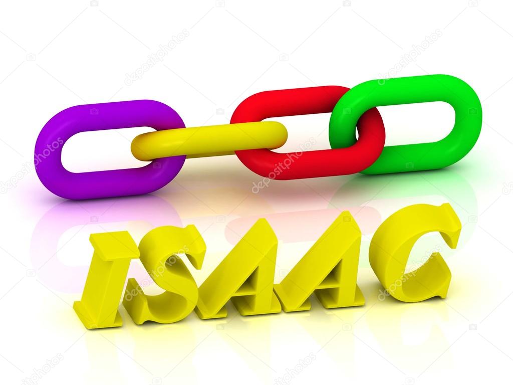 ISAAC- Name and Family of bright yellow letters