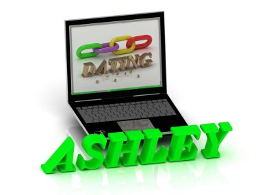 Ashley - Name ve aile parlak harfler defter yakınındaki 