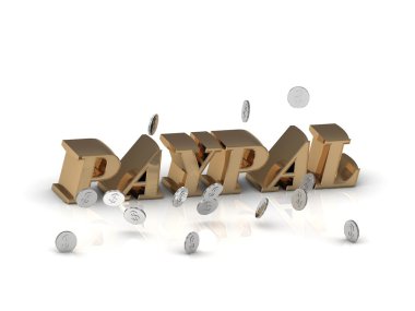 PayPal - yazıt üzerinde beyaz altın harfler 