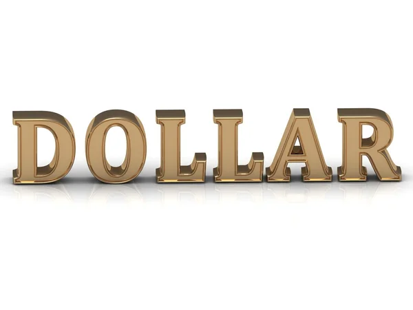 DOLLAR - lettres en or brillant — Photo