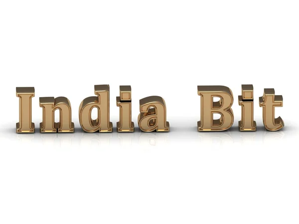 India Bit - heldere gouden letters — Stockfoto