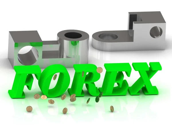 FOREX- words of color letters and silver details — Stock Photo, Image