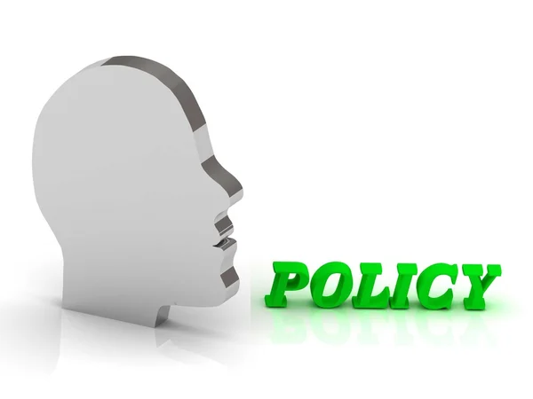 Policy2-色泽鲜艳字母和银头心 — 图库照片