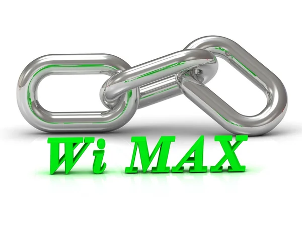 Wi MAX- inscription of color letters and Silver — Stock Photo, Image