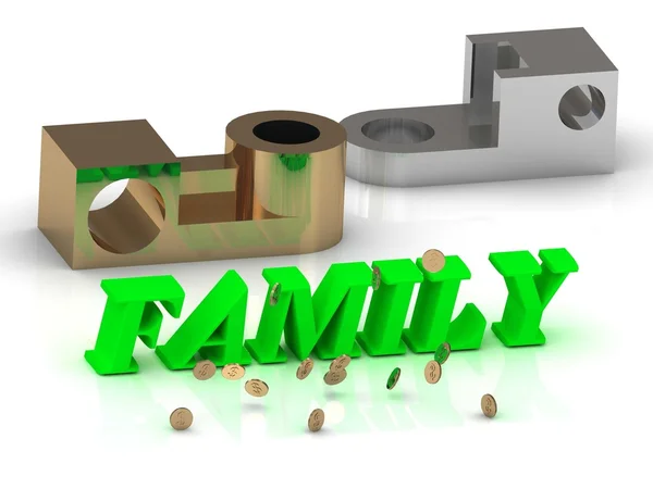 FAMILY- words of color letters and silver details — Stock Photo, Image