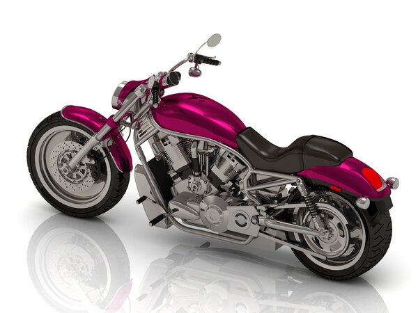 Motorbike with bright enamel covering 