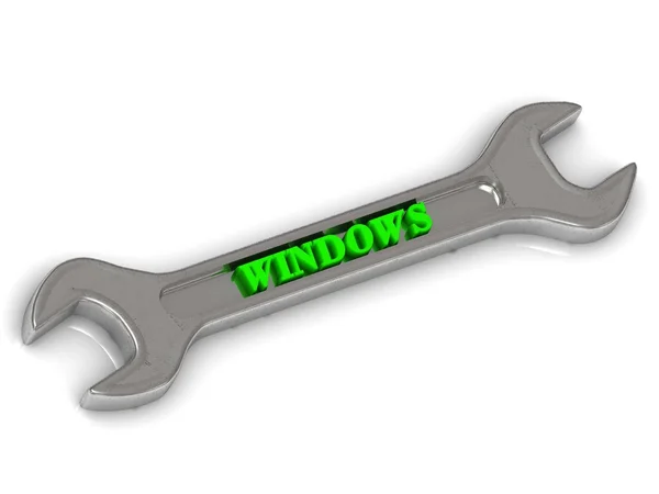Windows heldere volume brief op zilveren sleutelinstrument — Stockfoto