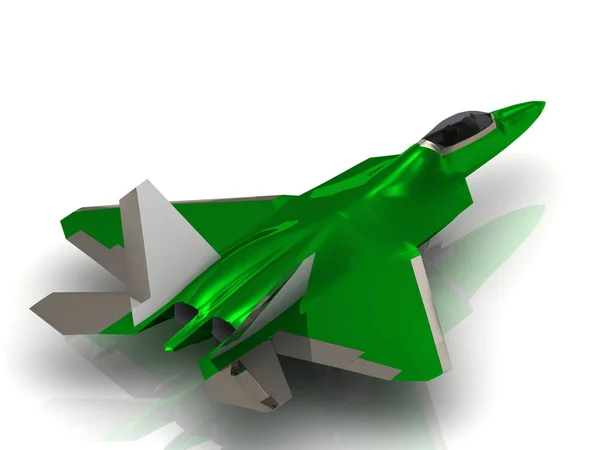 Green Aairplane Army jet Military — Stock Photo, Image