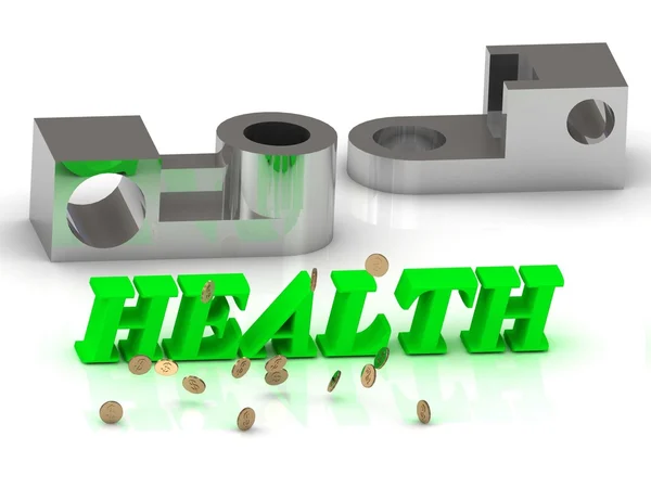 HEALTH- words of color letters and silver details — Stock Photo, Image