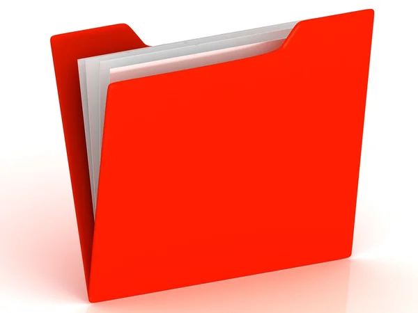 Red paperwork folder — Stock Photo, Image