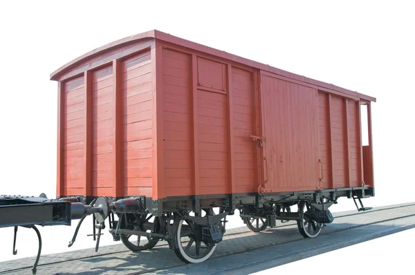 Old red train wagon, — Stock Photo, Image