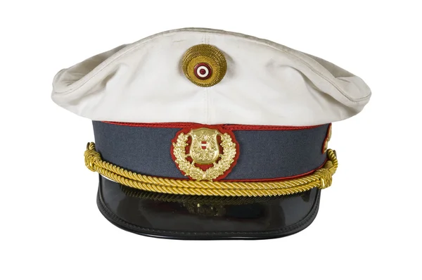 Austrian police hat on a white background — Stock Photo, Image