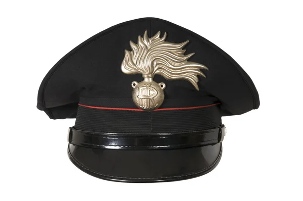 Italy police hat, against a white background — Stock Photo, Image