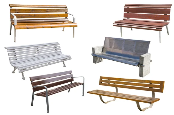 Collection of benches. — Stock Photo, Image