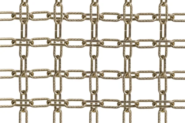 Metal chain parts on white background. — Stock Photo, Image