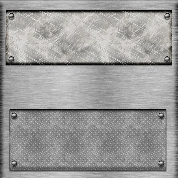 Metall-Vorlage. Eisenplatte Hintergrund — Stockfoto