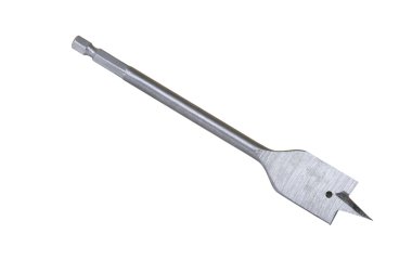 Tek ahşap sıkıcı beyaz arka plan üzerinde biraz