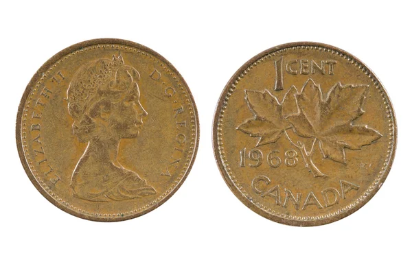 Um centavo Canadá 1968 — Fotografia de Stock