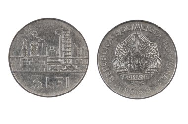 Romania.Lei üç eski sikke.