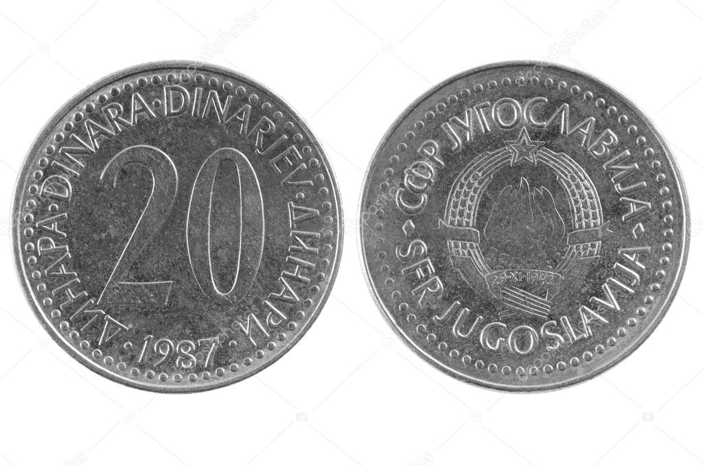 Coin 20 yugoslav dinar