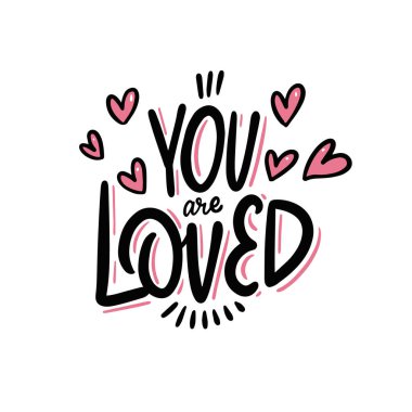 Hattatlığı seviyorsun. El çizimi vektör illüstrasyonu.