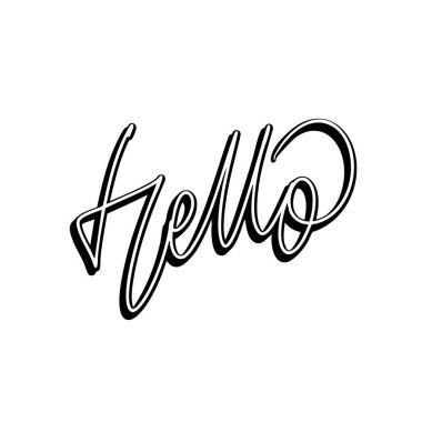 Temiz, modern, el yazısıyla yazılmış, yumuşak dokunuşlarla yazılmış bir merhaba yazısı. Selamlama, markalaşma, logolar, posterler, baskılar, davetiyeler, çıkartmalar ve sosyal medya grafikleri için ideal.