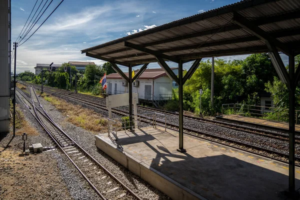 Miljön Ladkrabang Järnvägsstation Plattform Utan Lokalbefolkningen — Stockfoto