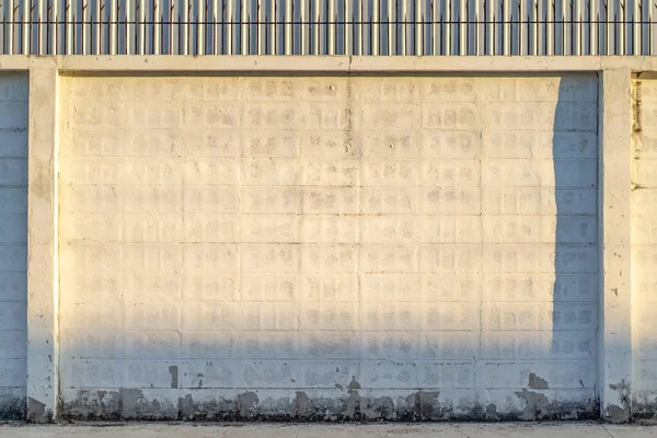 Mur Briques Béton Vide Propre Clair Recouvert Ombre Lumière — Photo